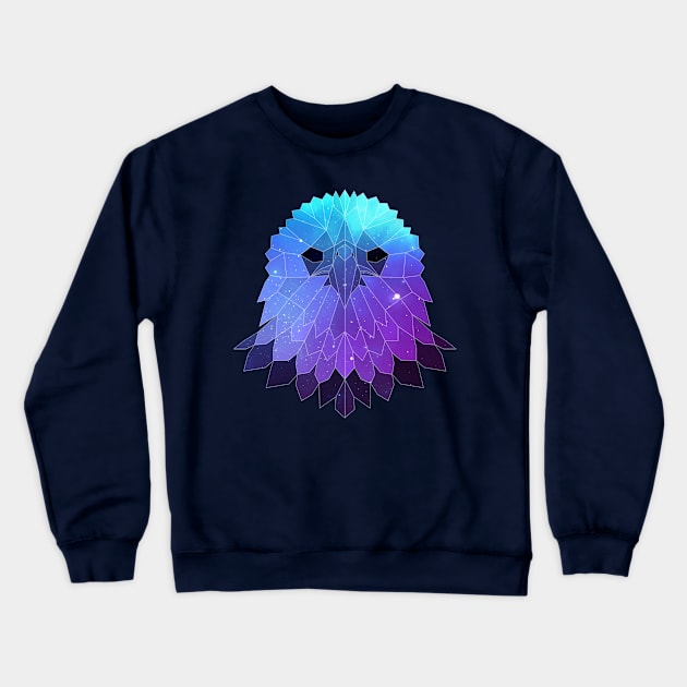 Galaxy Eagle Geometric Animal Crewneck Sweatshirt by Jay Diloy
